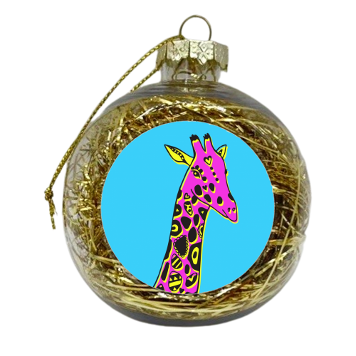 Colour Pop Giraffe - xmas bauble by Cassie Swindlehurst