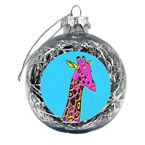 Colour Pop Giraffe - xmas bauble by Cassie Swindlehurst