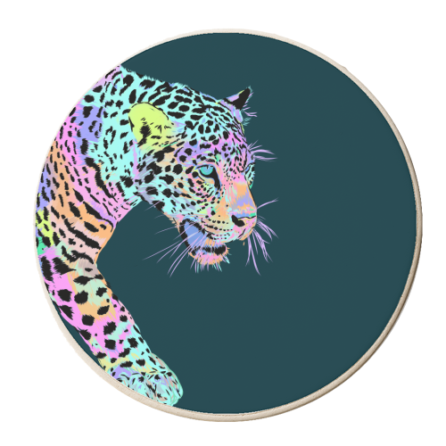 COLOUR POP LEOPARD - personalised beer coaster by PEARL & CLOVER