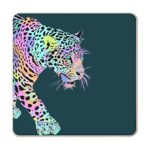 COLOUR POP LEOPARD - personalised beer coaster by PEARL & CLOVER