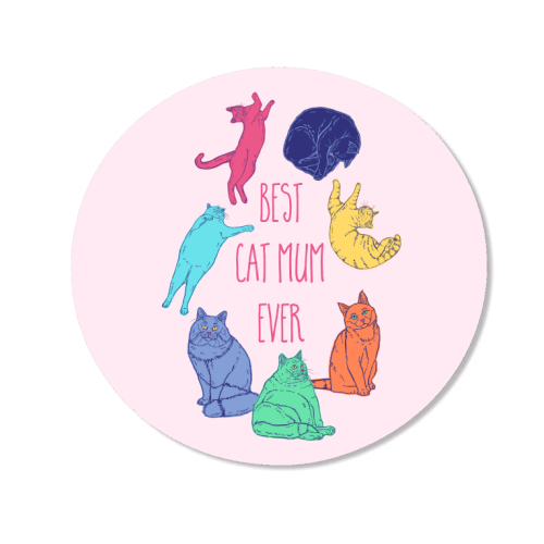 Coloured Cats Best Cat Mum Ever - Magnet by Adam Regester
