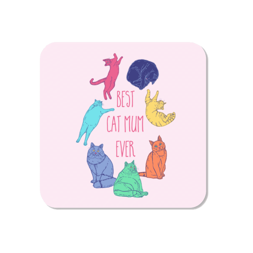 Coloured Cats Best Cat Mum Ever - Magnet by Adam Regester