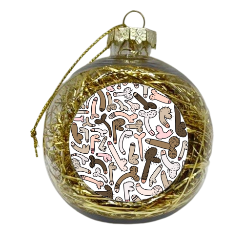 Coloured In Cock Doodles - xmas bauble by Adam Regester