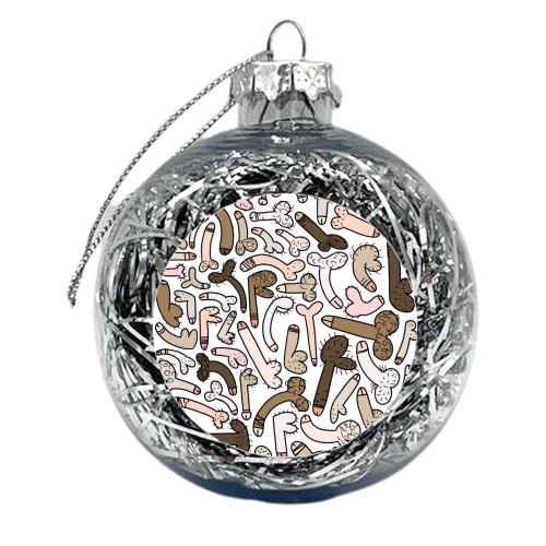 Coloured In Cock Doodles - xmas bauble by Adam Regester