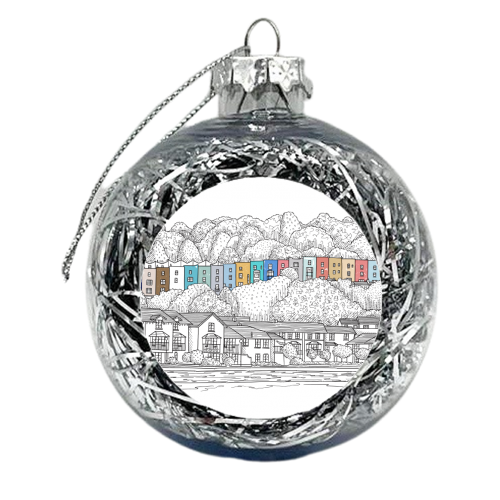 Coloured Houses In Bristol - xmas bauble by Adam Regester