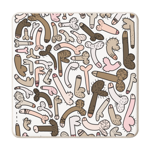 Coloured In Cock Doodles - personalised beer coaster by Adam Regester