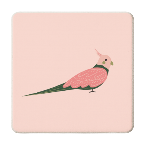 Colourful Cockatiel - personalised beer coaster by Ella Seymour
