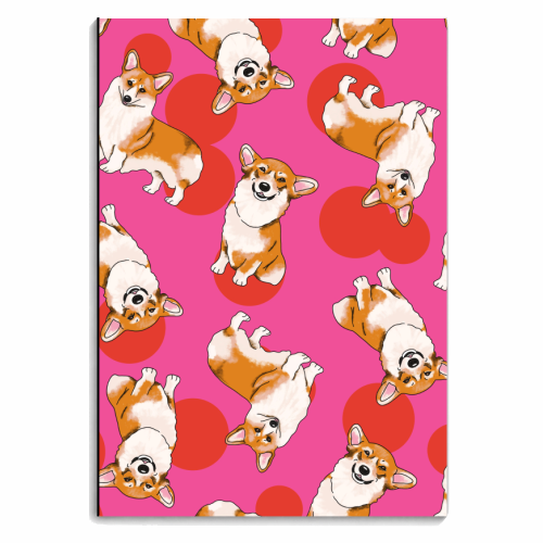 Colourful Corgi Dog - personalised A4, A5, A6 notebook by Lucy Elliott