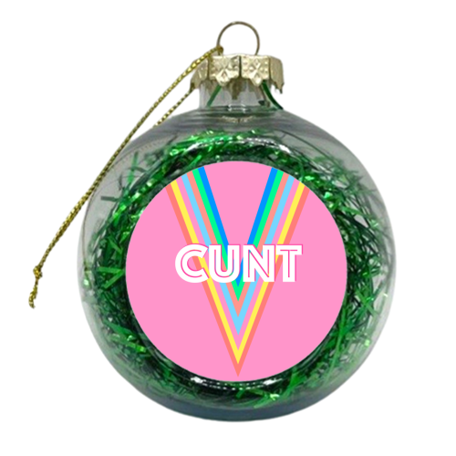 Colourful Cunt Graphic Design - xmas bauble by Adam Regester