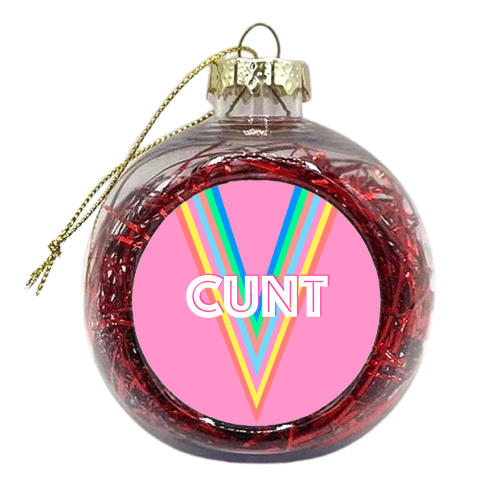 Colourful Cunt Graphic Design - xmas bauble by Adam Regester