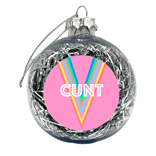 Colourful Cunt Graphic Design - xmas bauble by Adam Regester