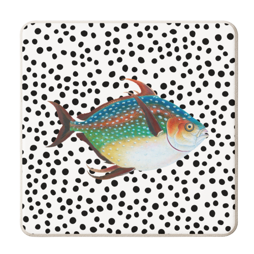 Colourful Fish | Polka Dot - personalised beer coaster by The 13 Prints