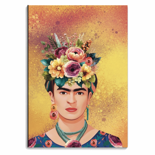 Colourful Floral Frida - personalised A4, A5, A6 notebook by Giddy Kipper