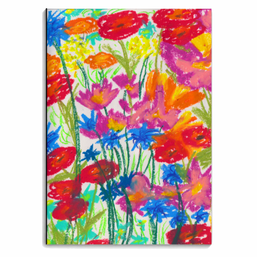 Colourful Flower Meadow - personalised A4, A5, A6 notebook by holly crerar