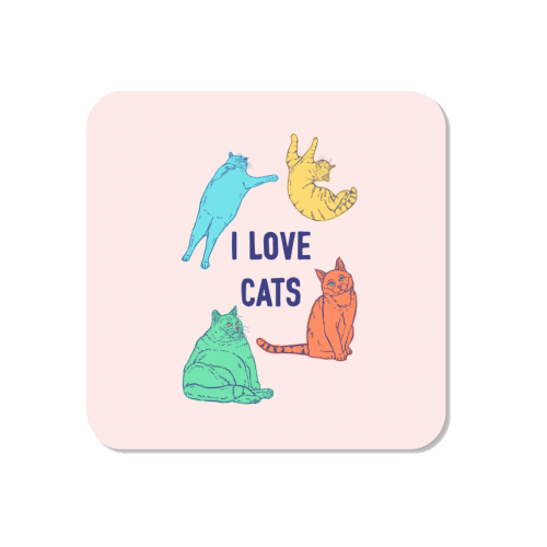 Colourful I Love Cats - Magnet by Adam Regester