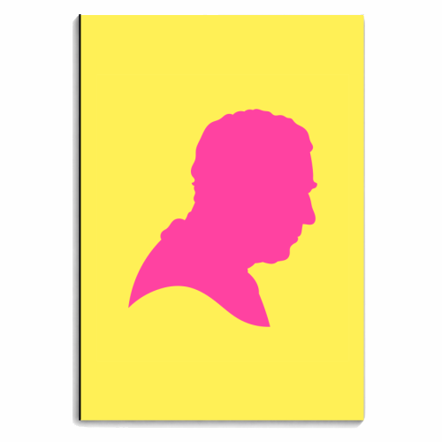 Colourful King Charles Silhouette Portrait - personalised A4, A5, A6 notebook by Adam Regester