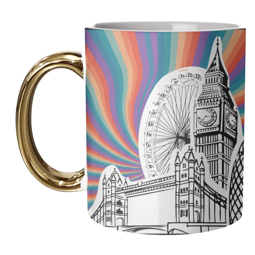 Colourful London Buildings - unique mug by The Yellow Box