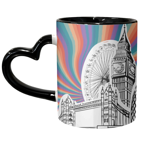 Colourful London Buildings - unique mug by The Yellow Box