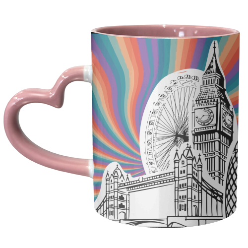 Colourful London Buildings - unique mug by The Yellow Box
