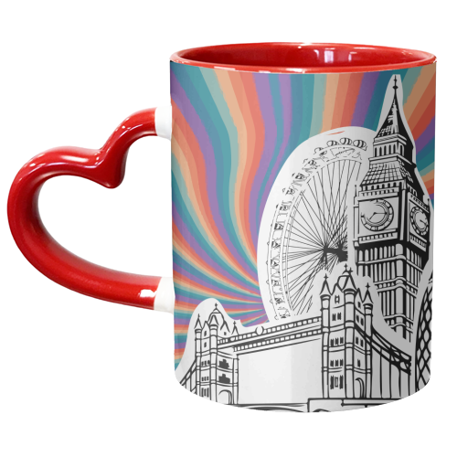 Colourful London Buildings - unique mug by The Yellow Box