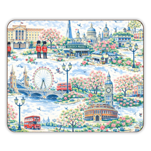 Colourful London Toile - designer placemat by Ms Doodle