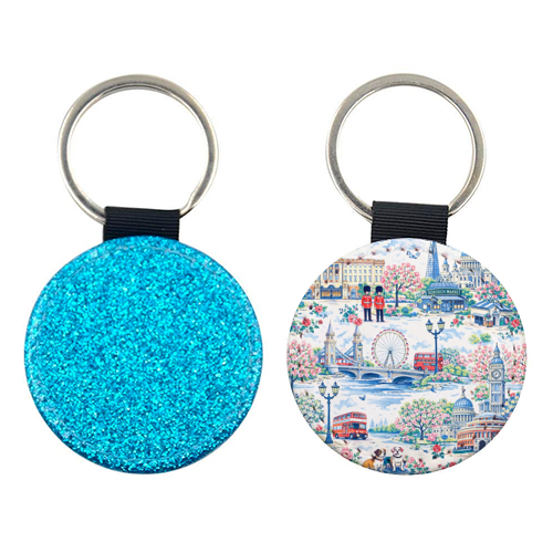 Colourful London Toile - keyring by Ms Doodle