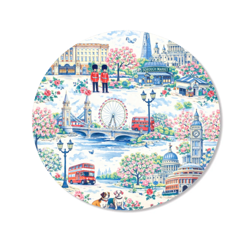 Colourful London Toile - Magnet by Ms Doodle