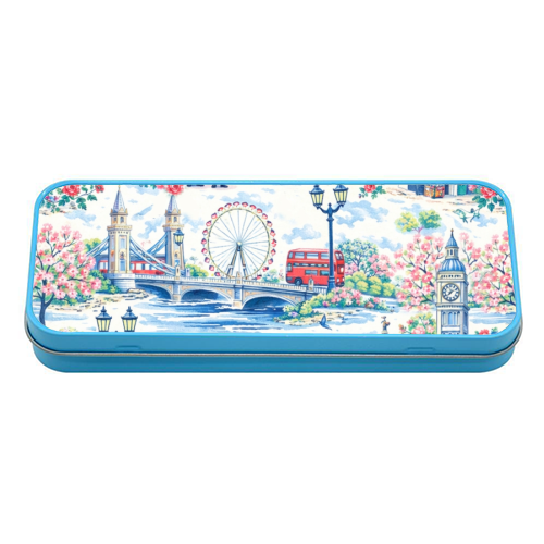 Colourful London Toile - tin pencil case by Ms Doodle