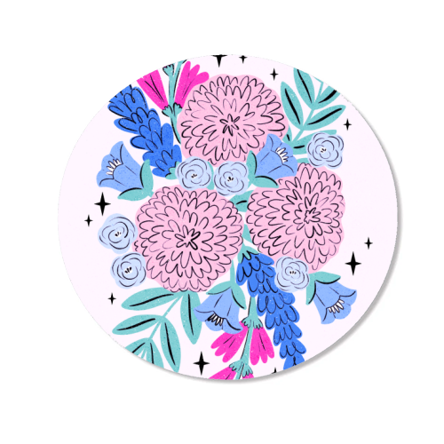 Colourful Pastel Boho Floral Art - Magnet by Natalie Rodrigues