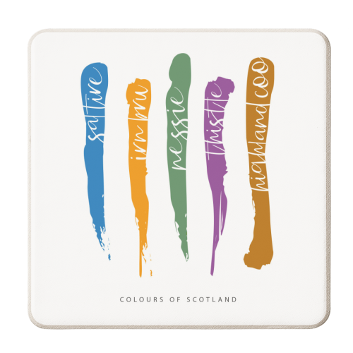 COLOURS OF SCOTLAND - personalised beer coaster by The Boy and the Bear