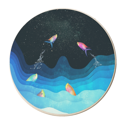 Come to reach the stars - personalised beer coaster by DejaReve