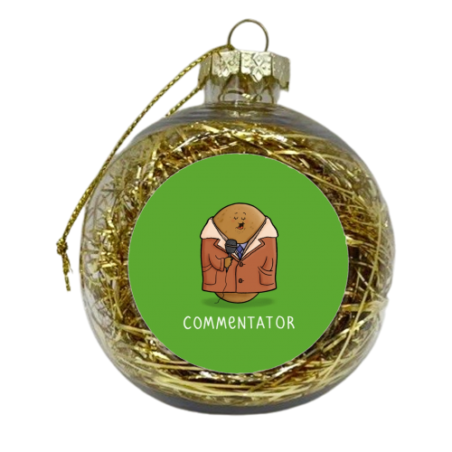 Commentator - xmas bauble by Carl Batterbee