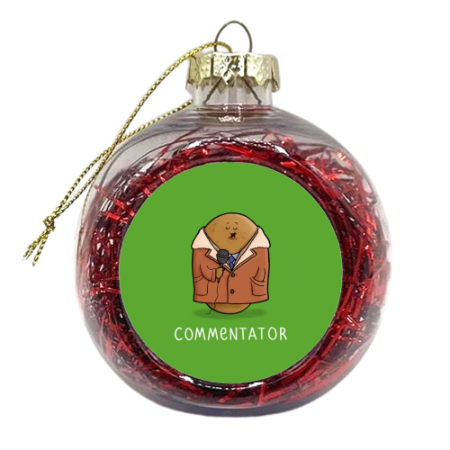 Commentator - xmas bauble by Carl Batterbee
