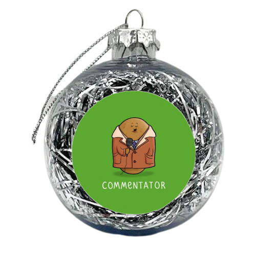 Commentator - xmas bauble by Carl Batterbee