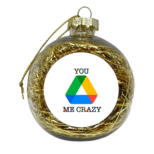 Computer Tech Funny Pun Design - xmas bauble by Lisa Wardle