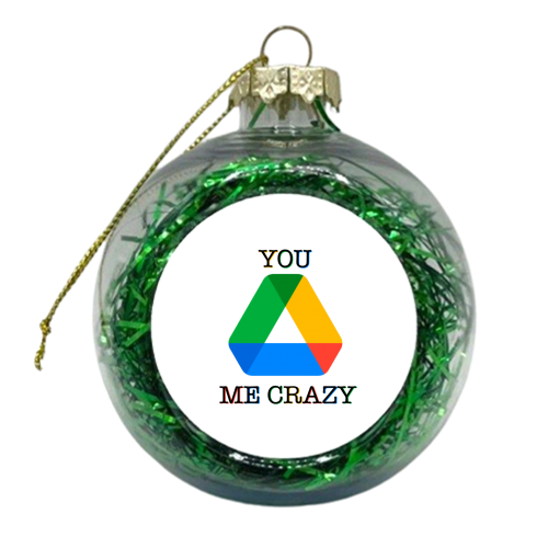 Computer Tech Funny Pun Design - xmas bauble by Lisa Wardle