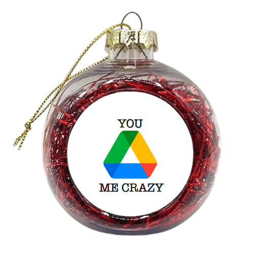 Computer Tech Funny Pun Design - xmas bauble by Lisa Wardle