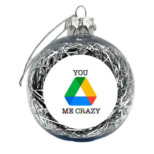 Computer Tech Funny Pun Design - xmas bauble by Lisa Wardle