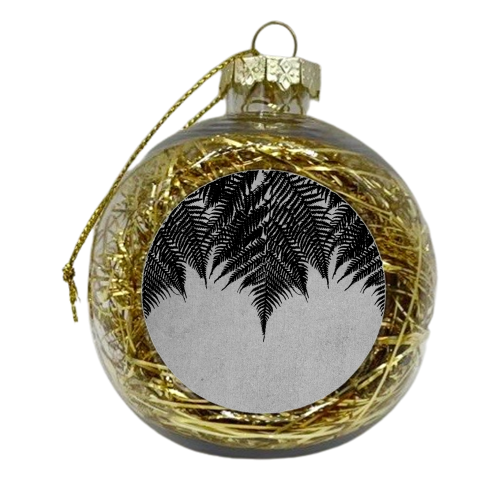Concrete Fern Black - xmas bauble by Emeline Tate