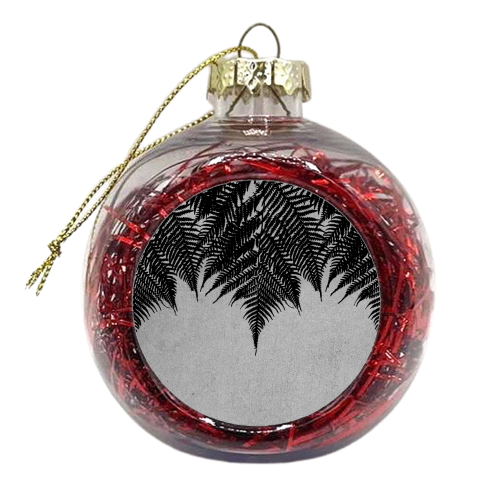 Concrete Fern Black - xmas bauble by Emeline Tate