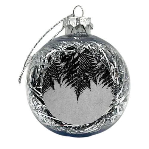 Concrete Fern Black - xmas bauble by Emeline Tate