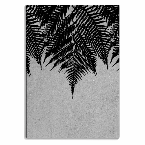 Concrete Fern Black - personalised A4, A5, A6 notebook by Emeline Tate
