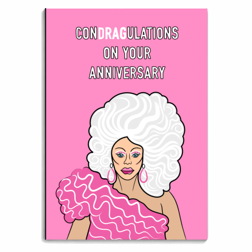 ConDRAGulations On Your Anniversary - personalised A4, A5, A6 notebook by Adam Regester