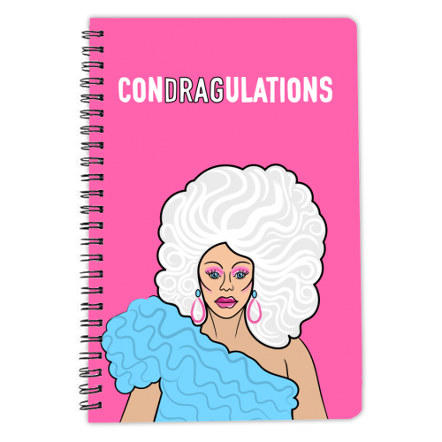Condragulations - personalised A4, A5, A6 notebook by Adam Regester