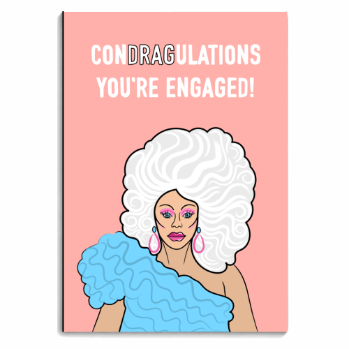 Condragulations You're Engaged! - personalised A4, A5, A6 notebook by Adam Regester