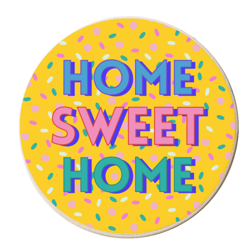 Confetti Print 'Home Sweet Home' - personalised beer coaster by Nida Designs