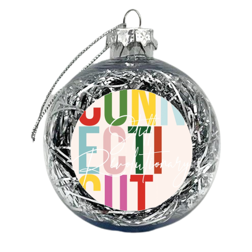 Connecticut "Still Revolutionary" Color State - xmas bauble by Toni Scott