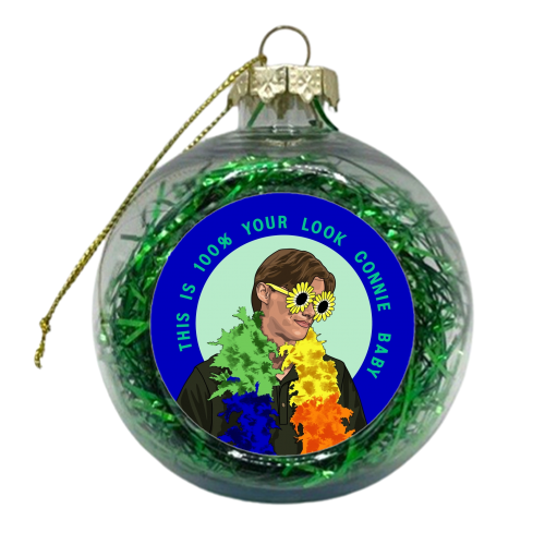 Conrad Fisher Connie Baby boa print - xmas bauble by The Girl Next Draw