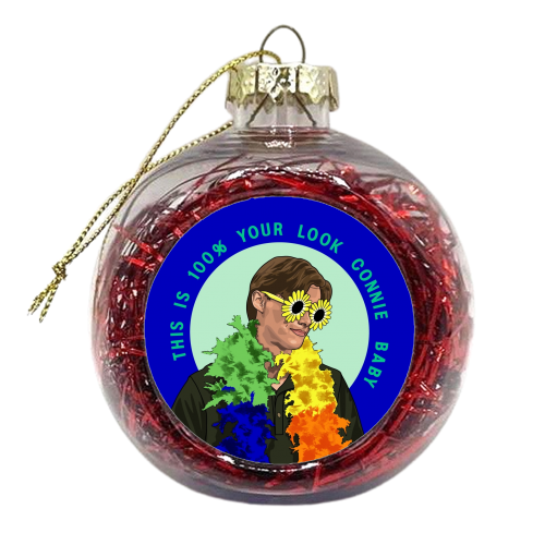 Conrad Fisher Connie Baby boa print - xmas bauble by The Girl Next Draw