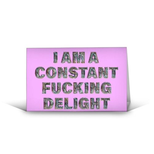 CONSTANT DELIGHT - funny greeting card by Ms Doodle